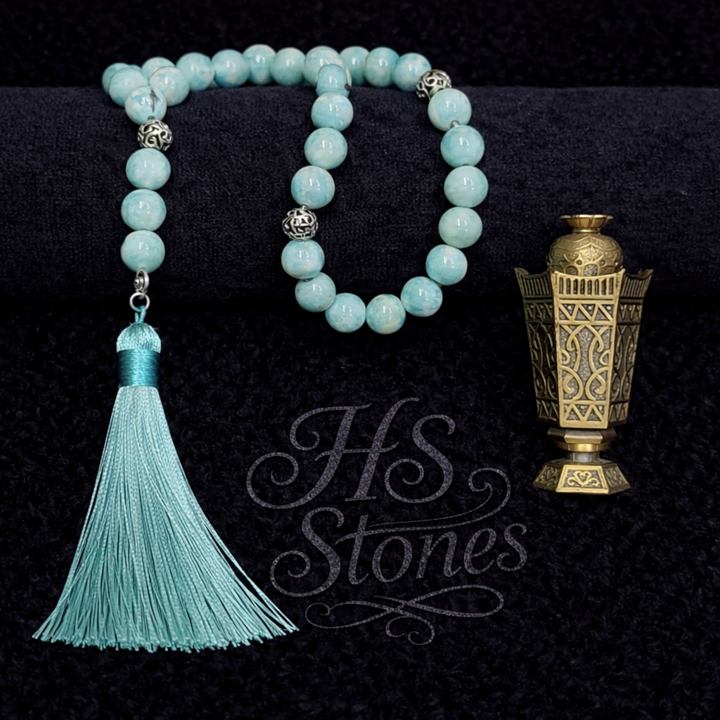 Amazonite Rosary With 925 Sterling Silver Spacers (33)
