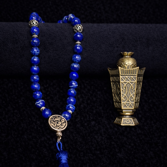 Lapis Lazuli Rosary With 925 Sterling Silver Spacers (33)