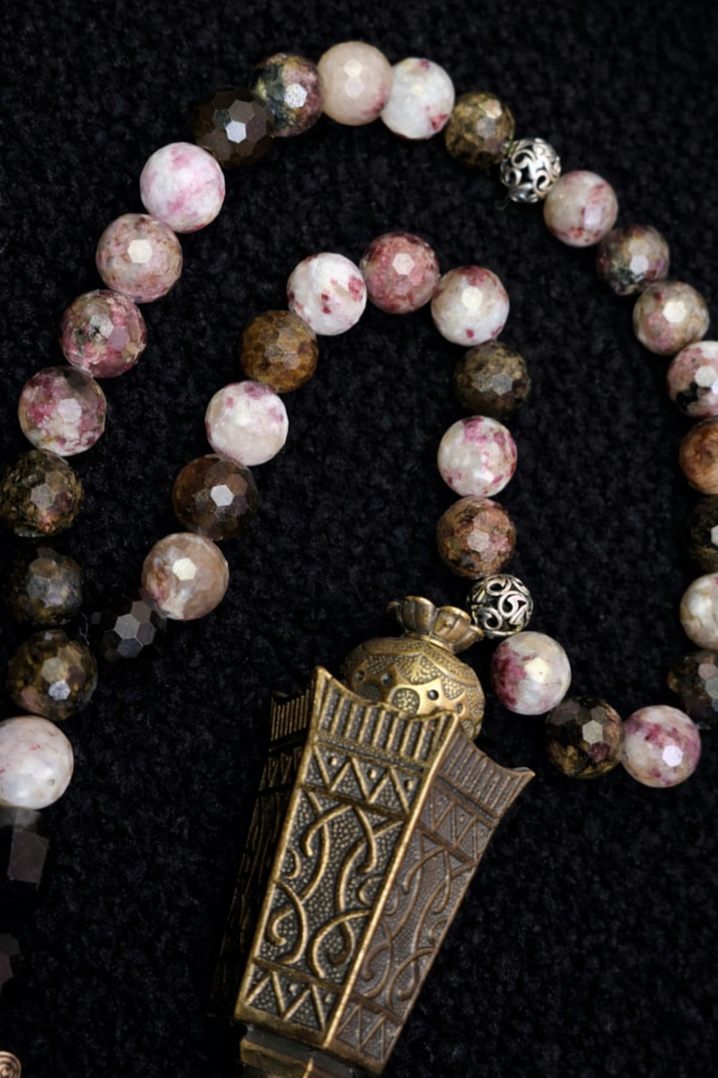 Tourmaline Rosary With 925 Sterling Silver Spacers (33)