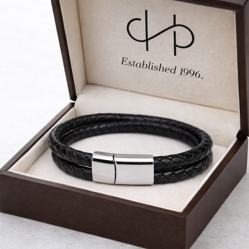 Luxury Men’s Bracelet – Double Black