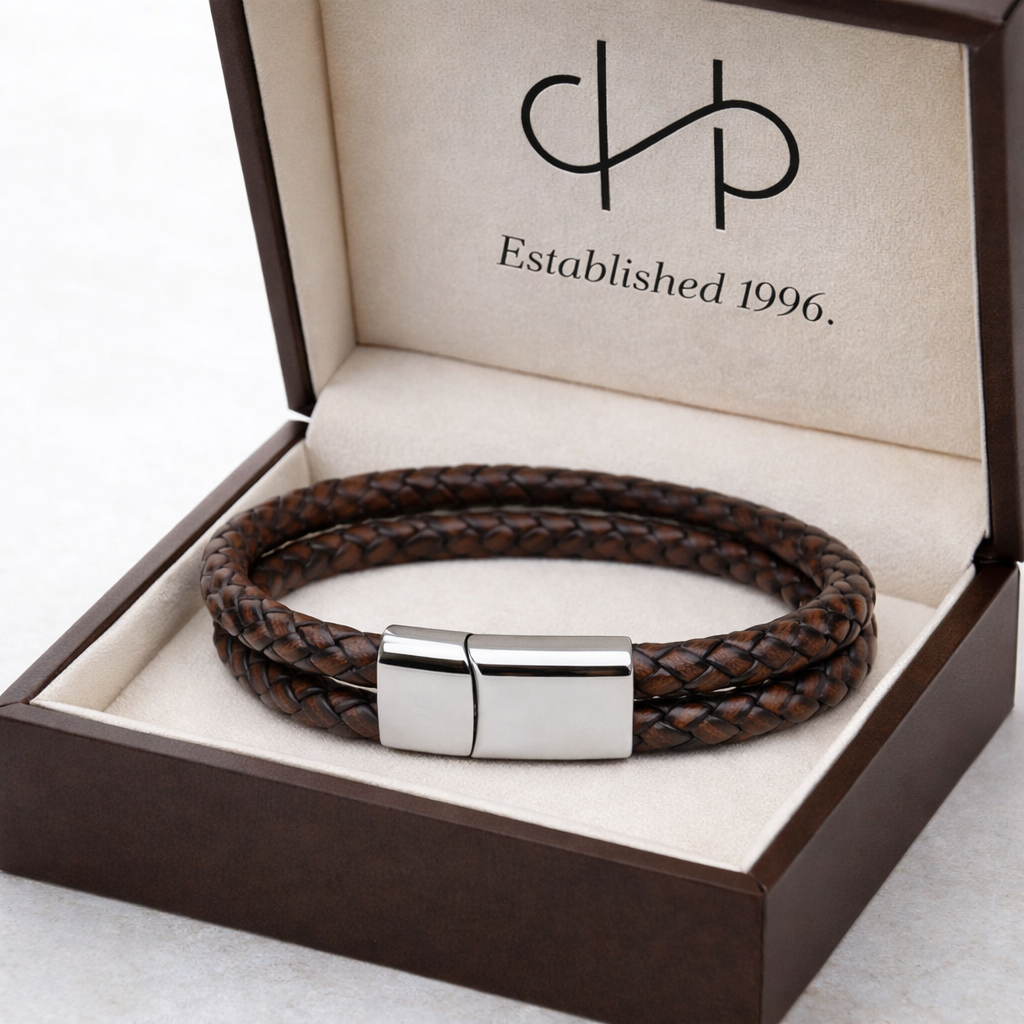Limited Edition: Luxury Men’s Bracelet – Double Brown
