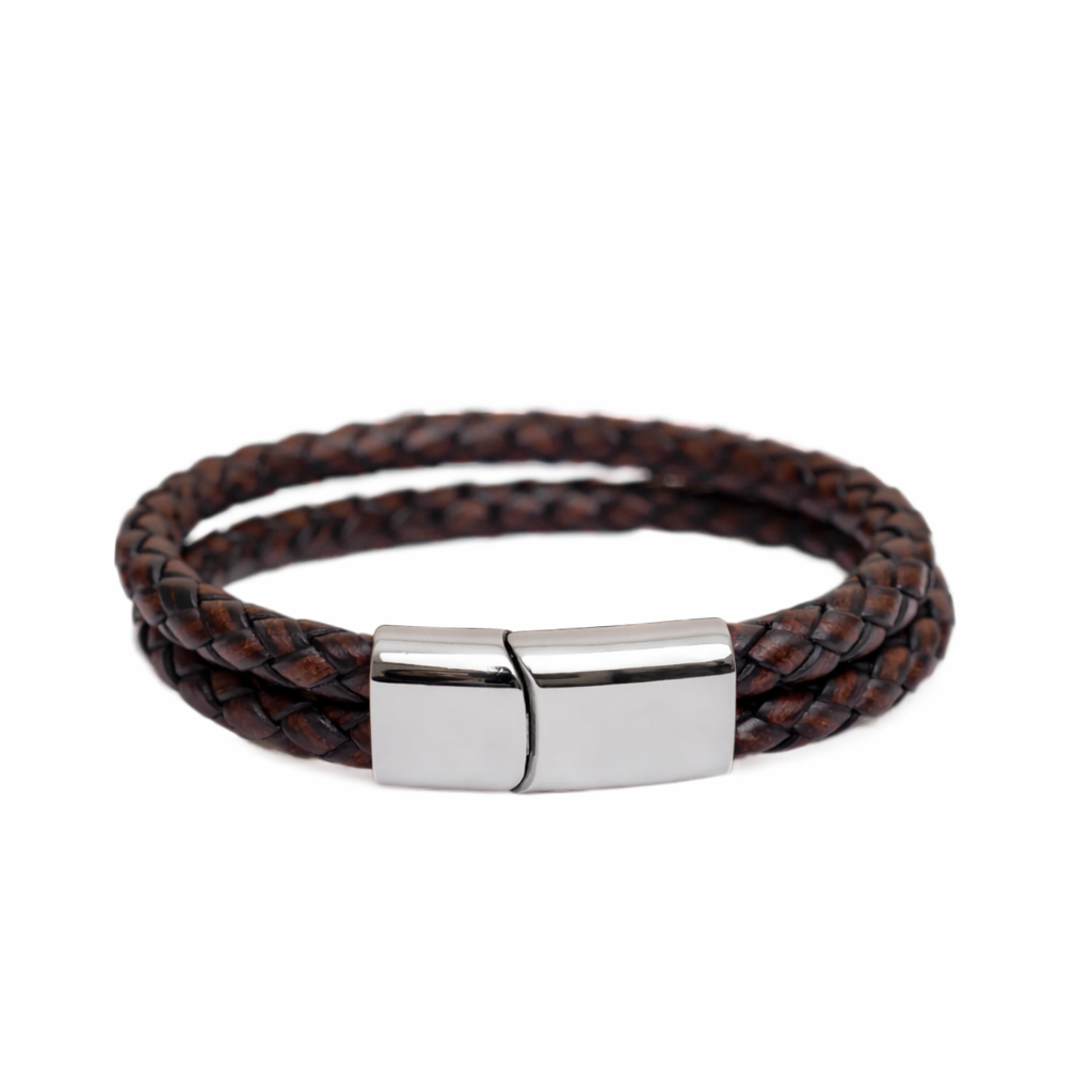Limited Edition: Luxury Men’s Bracelet – Double Brown