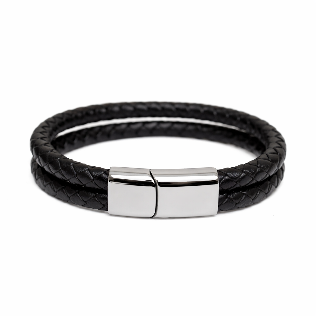 Luxury Men’s Bracelet – Double Black