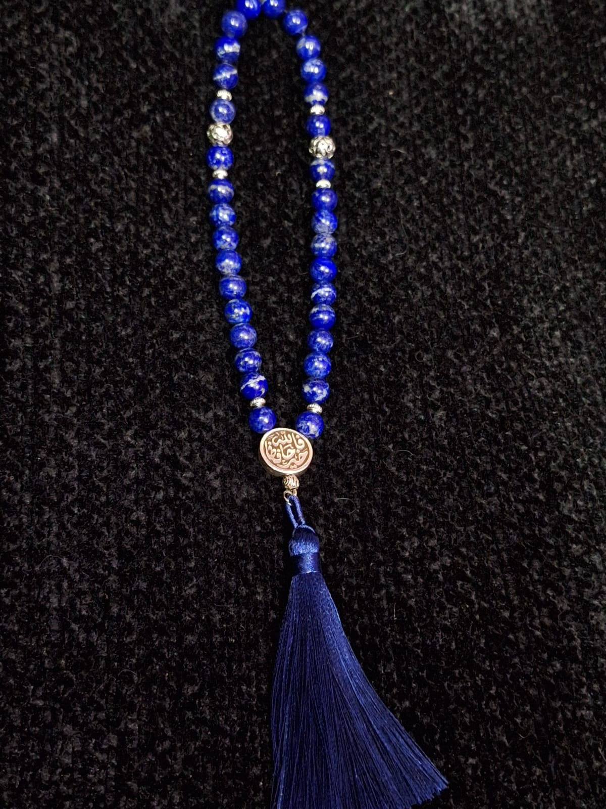 Lapis Lazuli Rosary With 925 Sterling Silver Spacers (33)
