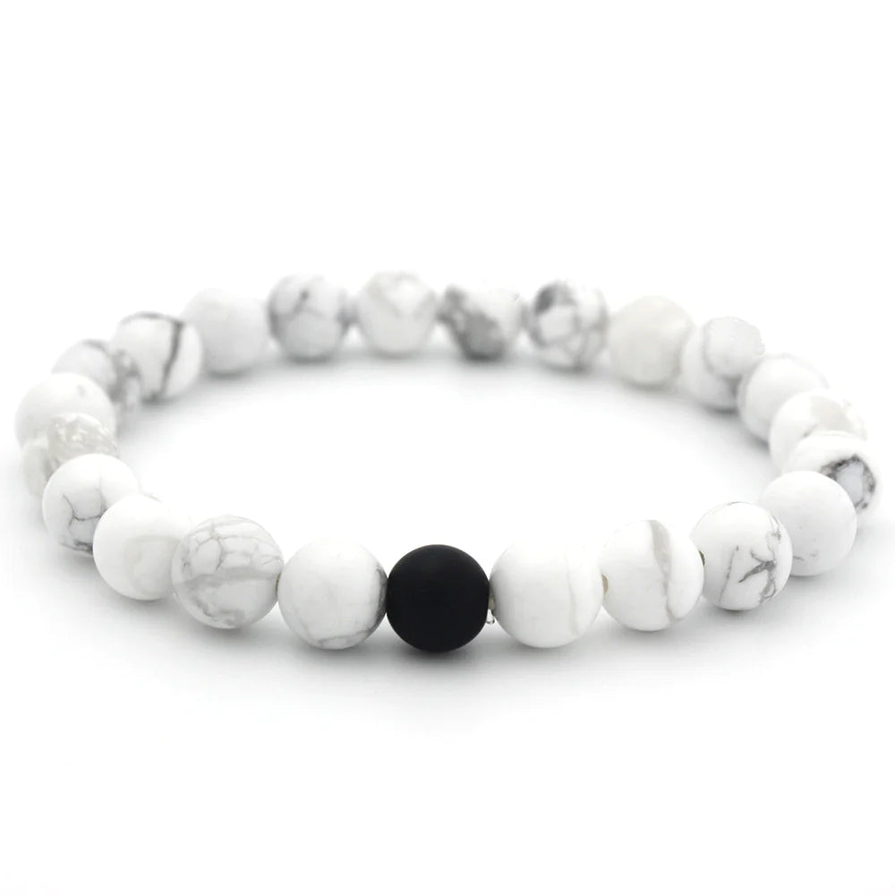 Howlite and Onyx Connection Bracelets
