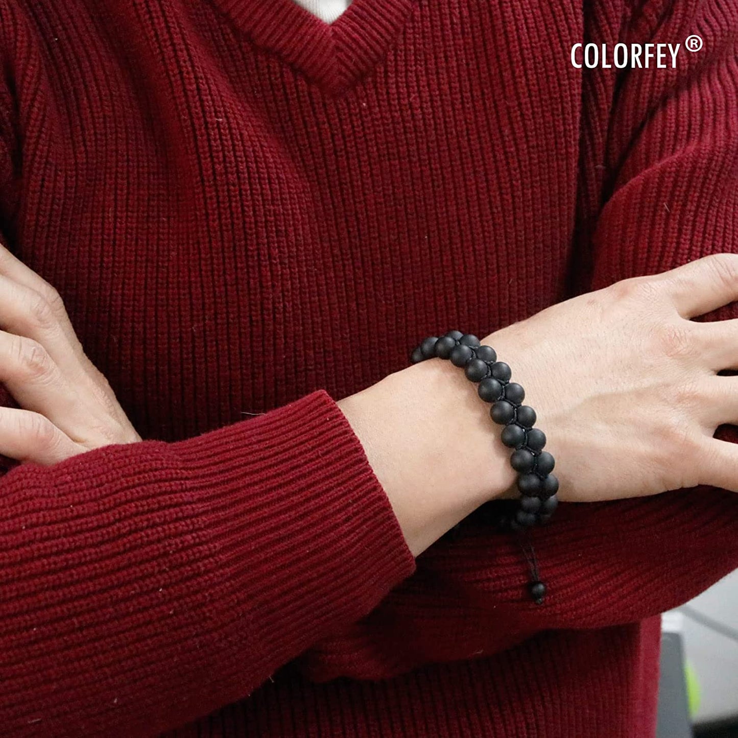 protective  Genuine Stone Black Onyx Beads Healing Bracelets