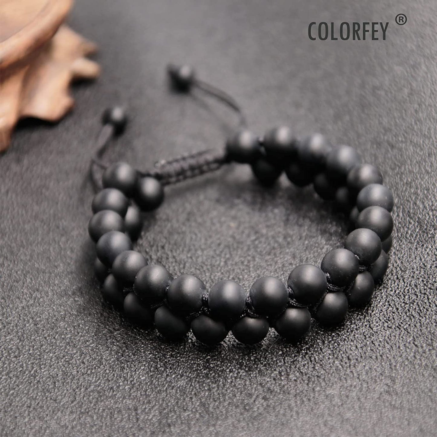 protective  Genuine Stone Black Onyx Beads Healing Bracelets