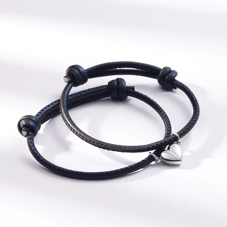 Heart Couple Bracelet • Matching Magnetic Charm Bracelet